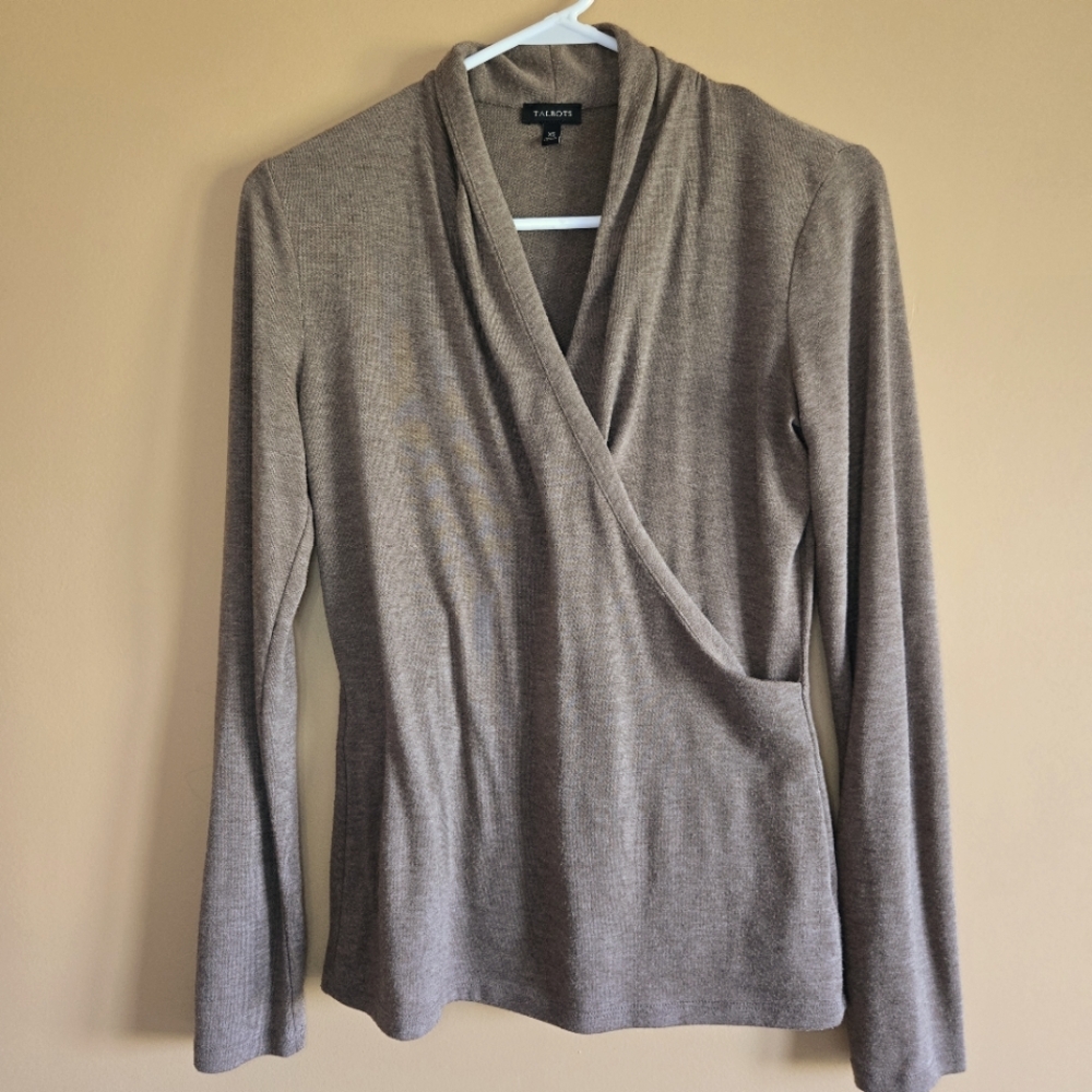 Talbots Wrap Sweater PTP=16.75"